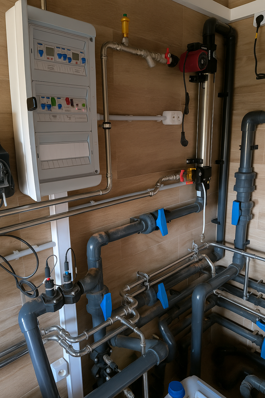 Монтаж узла водоподготовки и насосного оборудования